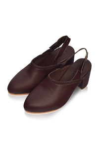 Savage Leather Slingback Heels (Sz. 4, 7.5 & 9)