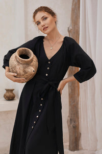 Selene Belted Midi Dress (Sale)