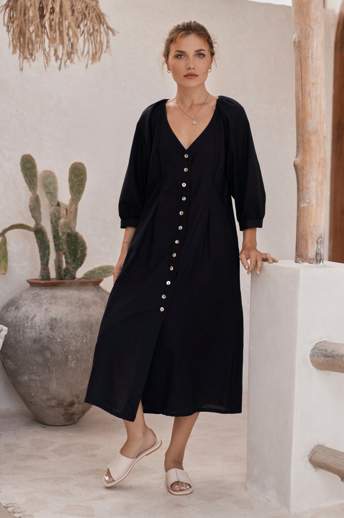 Selene Belted Midi Dress (Sale)