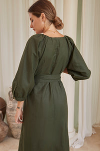 Selene Belted Midi Dress (Sale)