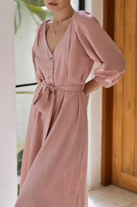 Selene Belted Midi Dress (Sale)