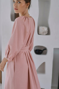 Selene Belted Midi Dress (Sale)