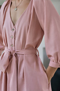 Selene Belted Midi Dress (Sale)