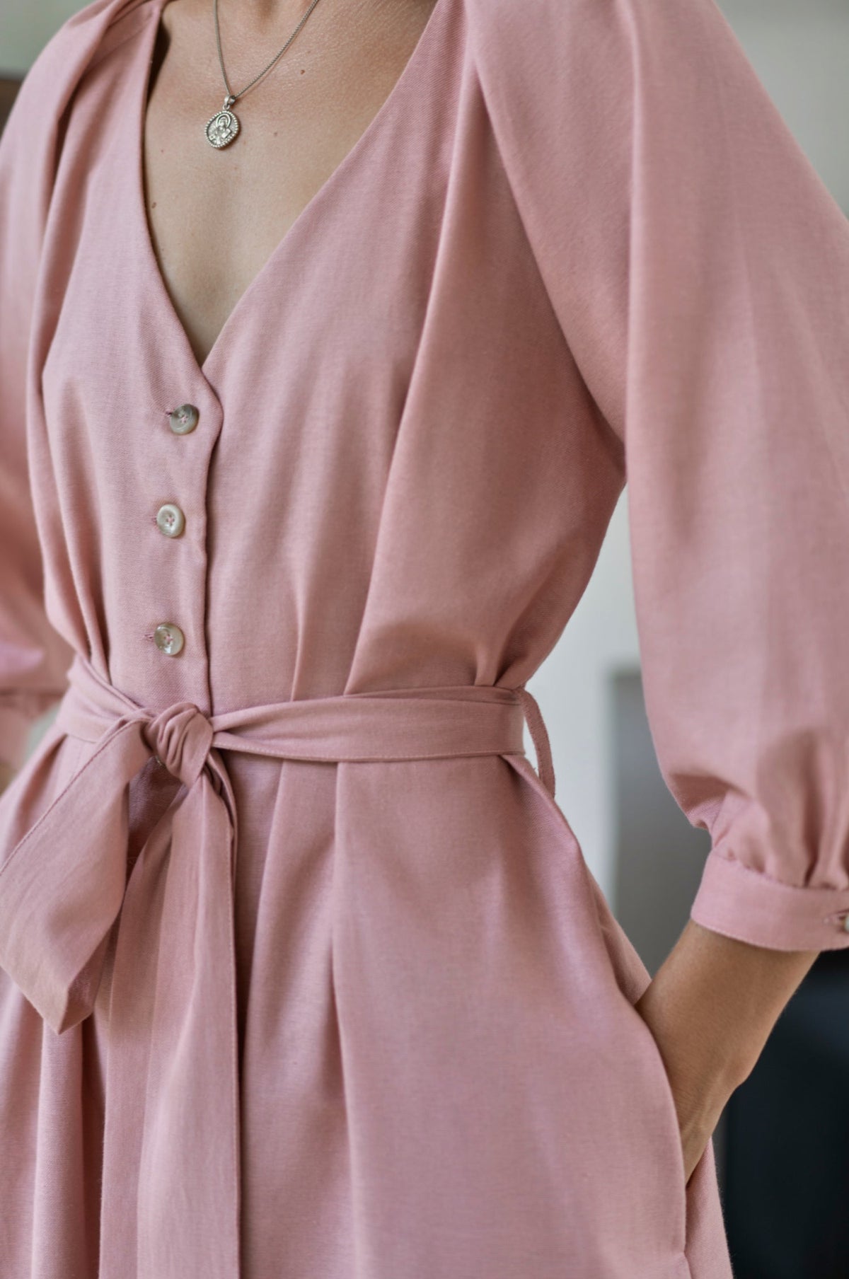 Selene Belted Midi Dress (Sale)