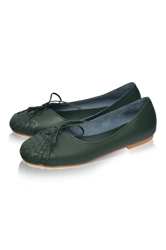 
                  
                    Alexandra Woven Leather Flats (Sz.5 & 9)
                  
                