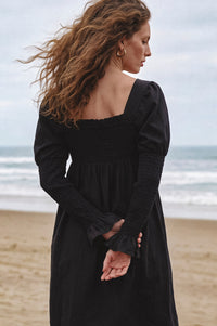 Biarritz Smocked Mini Linen Dress