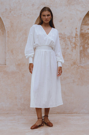 
                  
                    Carla Long Sleeve Linen Dress
                  
                