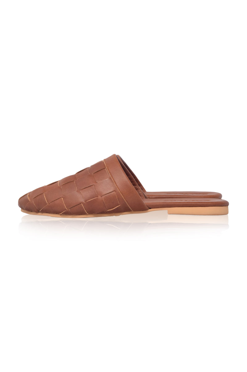 Clementine Leather Slides