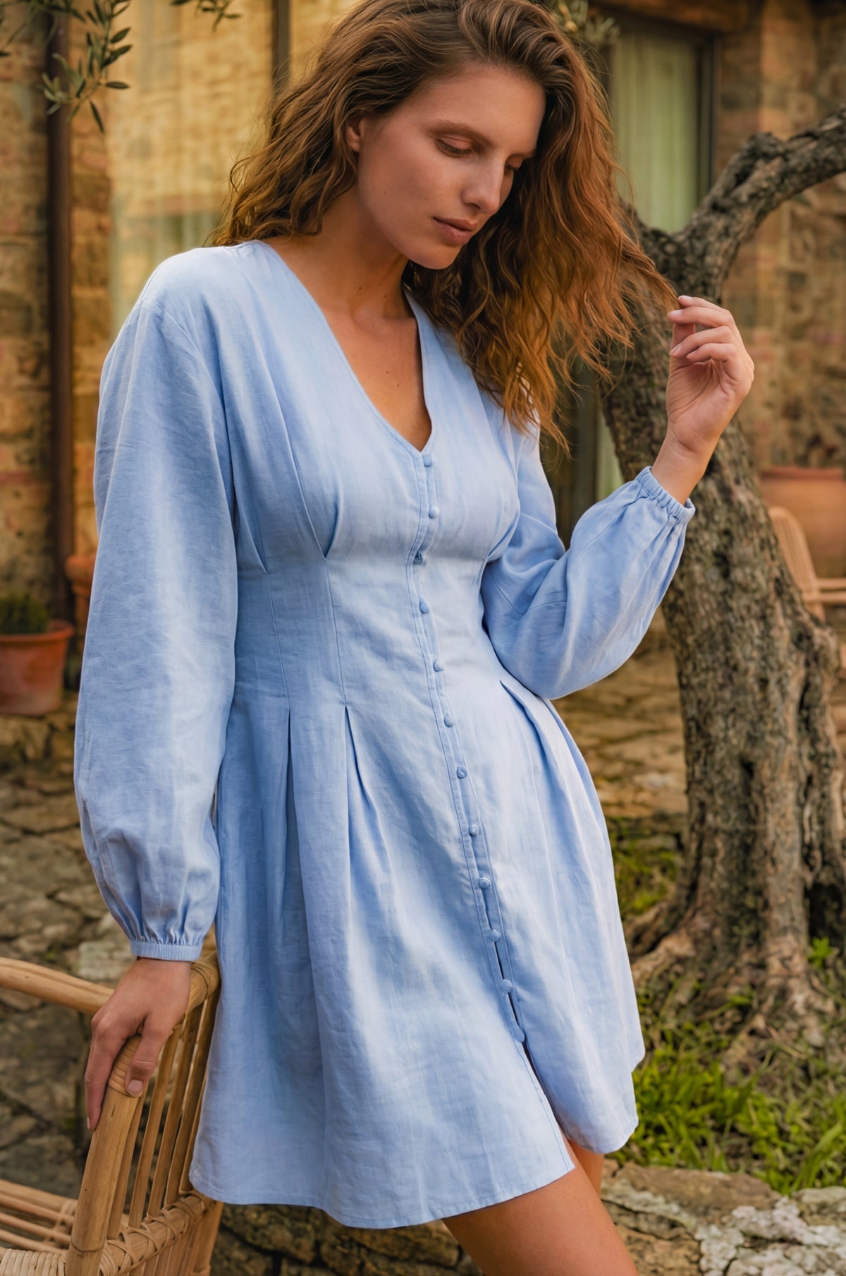 Etna Long Sleeve Mini Dress