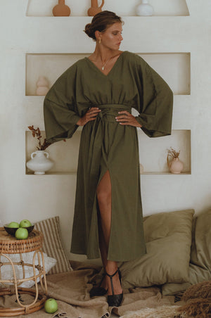 
                  
                    Hana Linen Kimono Dress
                  
                