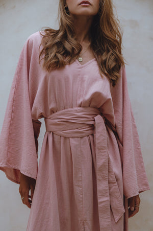 
                  
                    Hana Linen Kimono Dress
                  
                