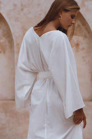 
                  
                    Hana Linen Kimono Dress
                  
                