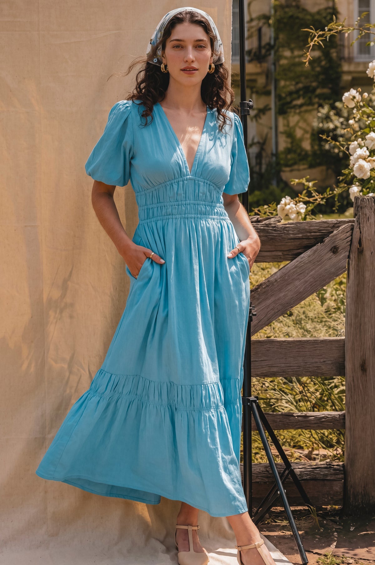 Ida Linen Midi Dress