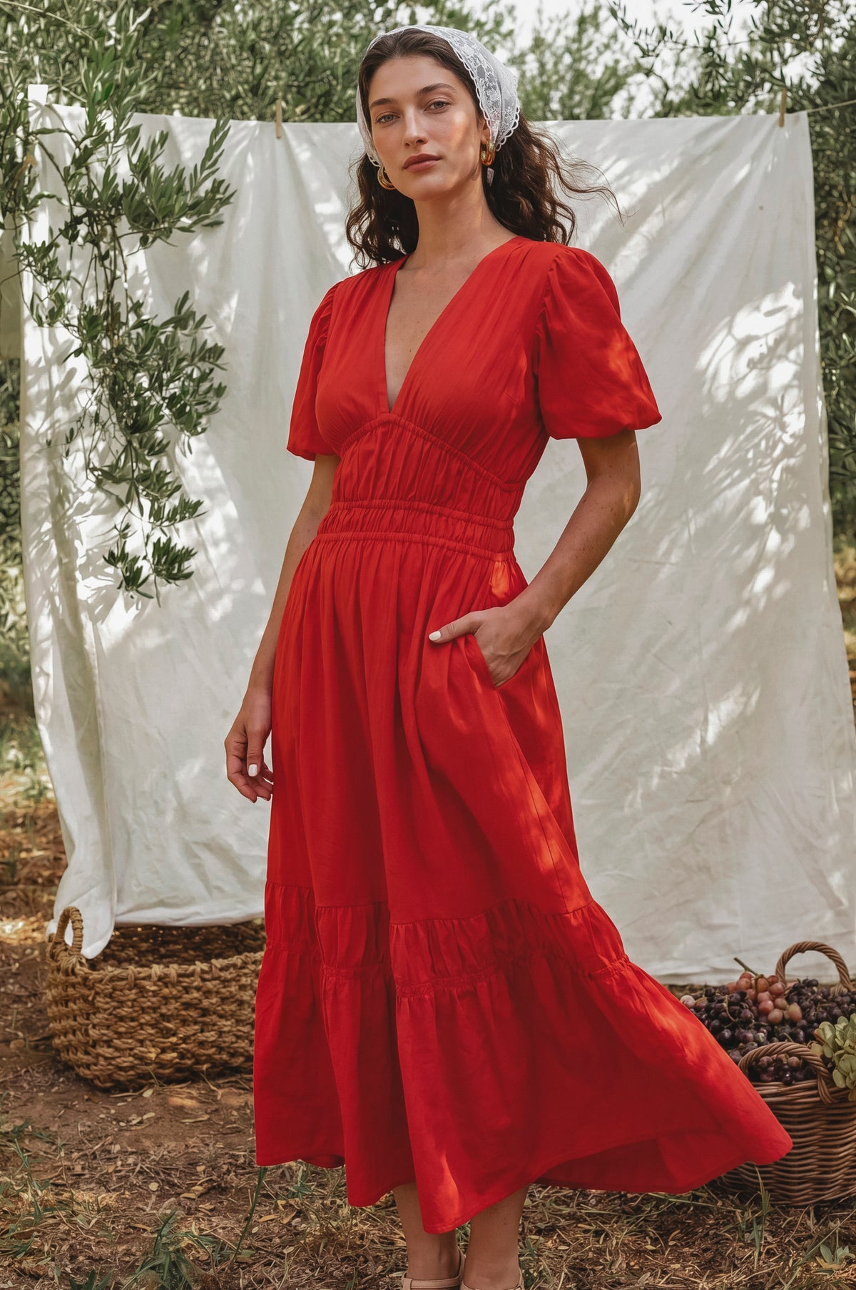 Ida Linen Midi Dress