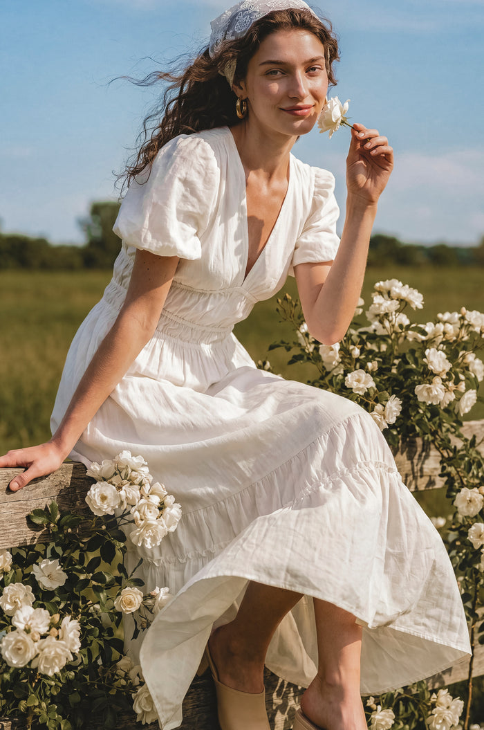 Ida Linen Midi Dress