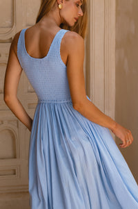 Indira Smocked Midi Dress