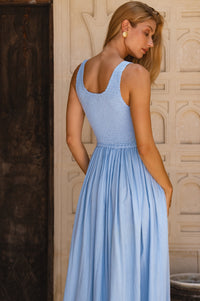 Indira Smocked Midi Dress