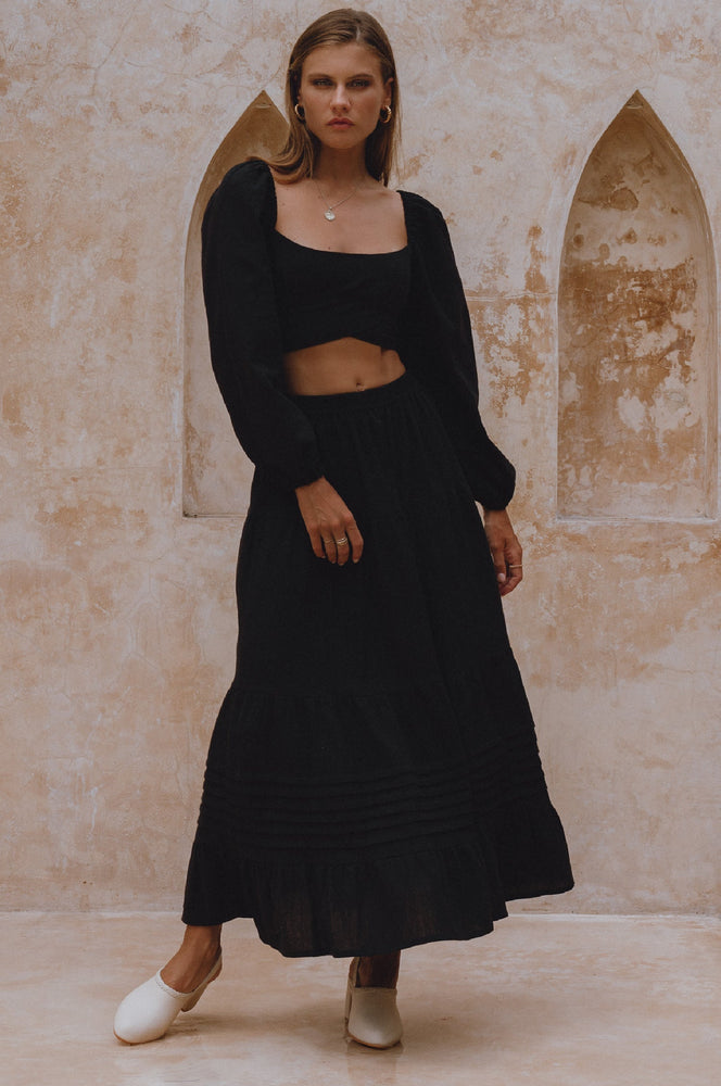 
                  
                    Mumbai Maxi Linen Skirt
                  
                