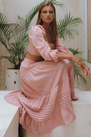 
                  
                    Mumbai Maxi Linen Skirt
                  
                