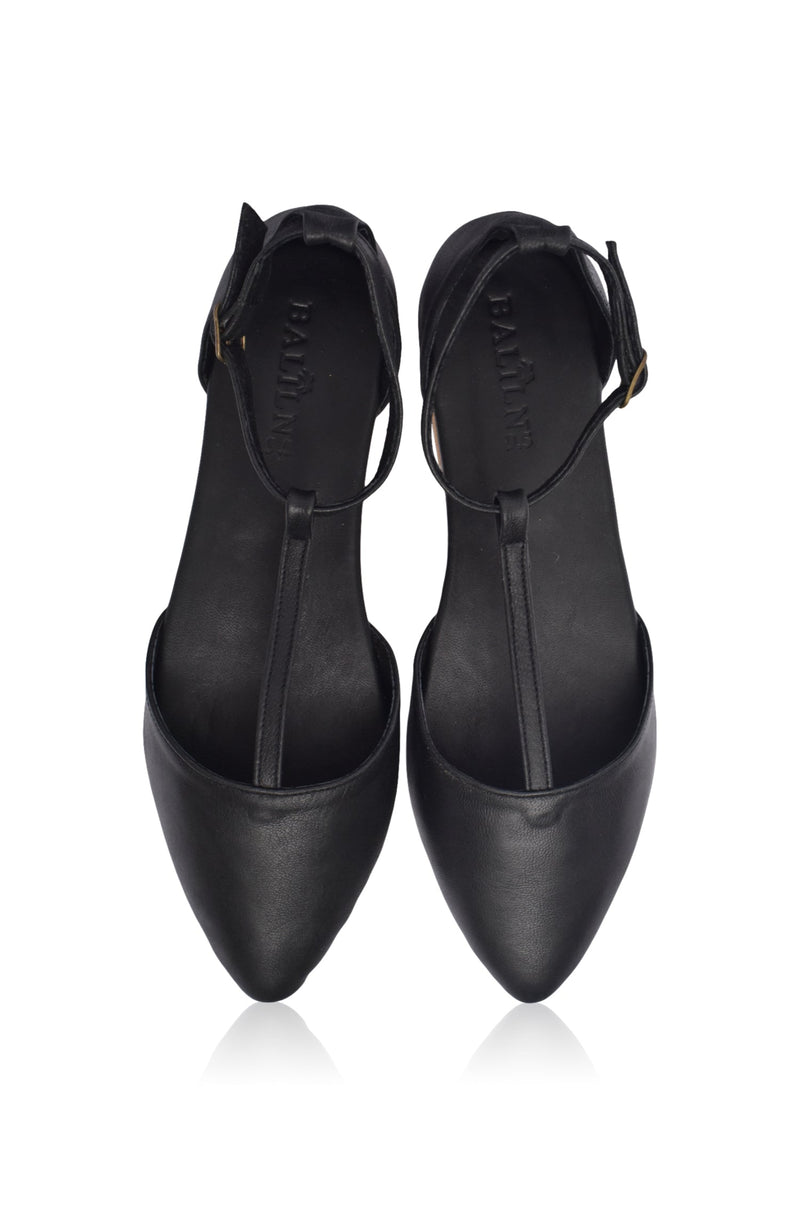 Paula Pointy Leather Flats (Sz. 9 & 9.5)