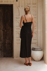 Seville Linen Wrap Dress