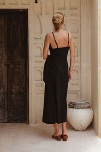 Seville Linen Wrap Dress