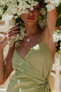 Seville Linen Wrap Dress