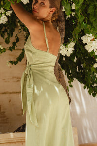 Seville Linen Wrap Dress