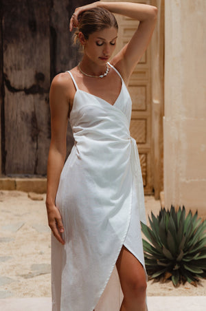 
                  
                    Seville Linen Wrap Dress
                  
                