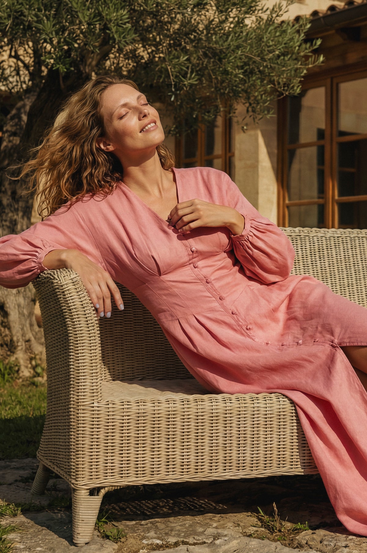 Toscana Button Down Linen Dress