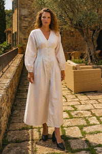 Toscana Button Down Linen Dress