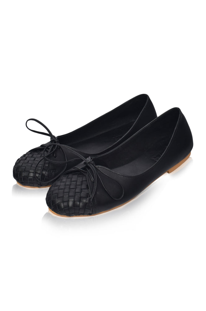 
                  
                    Alexandra Woven Leather Flats
                  
                