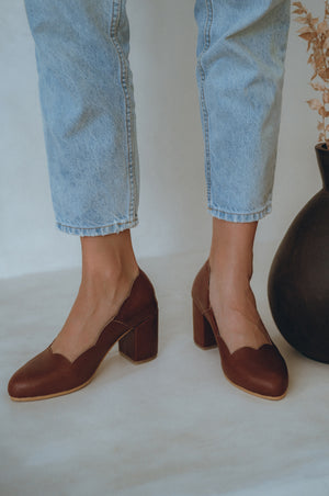 
                  
                    Alia Classic Leather Heels
                  
                