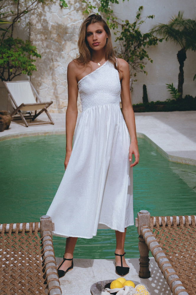 
                  
                    Alina One Shoulder Linen Dress
                  
                