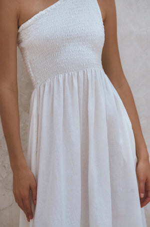 
                  
                    Alina One Shoulder Linen Dress
                  
                