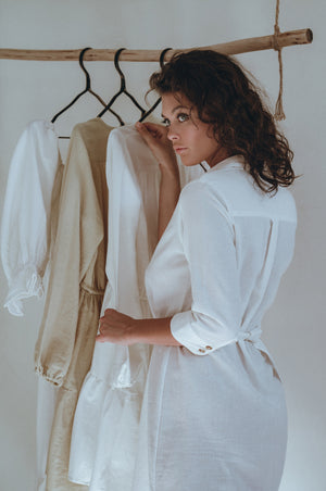 
                  
                    Essence Shirt Linen Dress
                  
                