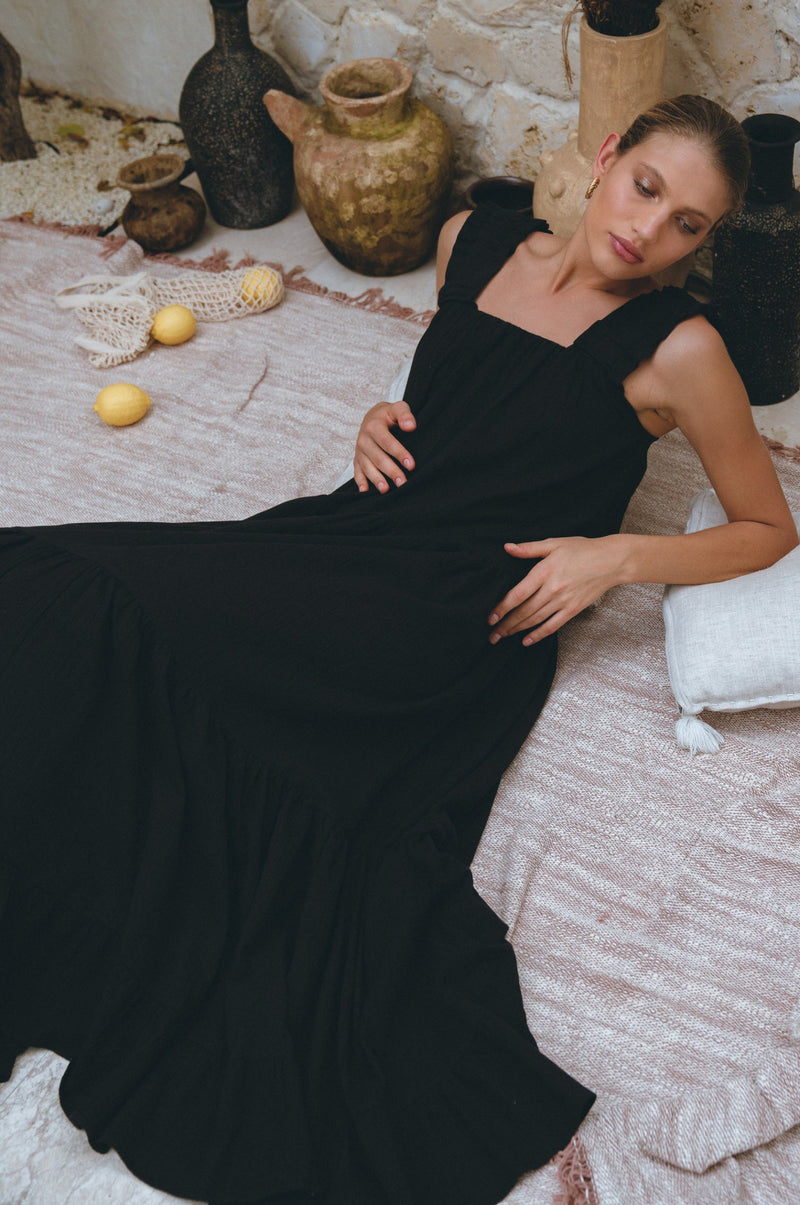 La Palma Linen Maxi Dress