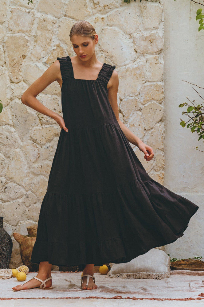 
                  
                    La Palma Linen Maxi Dress
                  
                