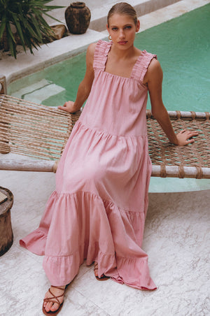 
                  
                    La Palma Linen Maxi Dress
                  
                