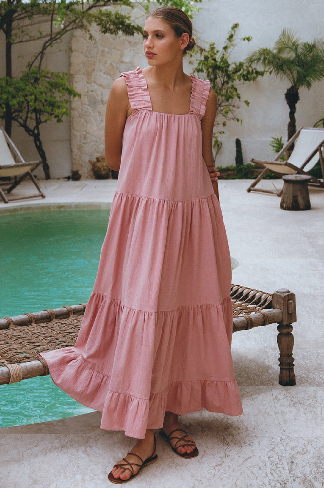 La Palma Linen Maxi Dress