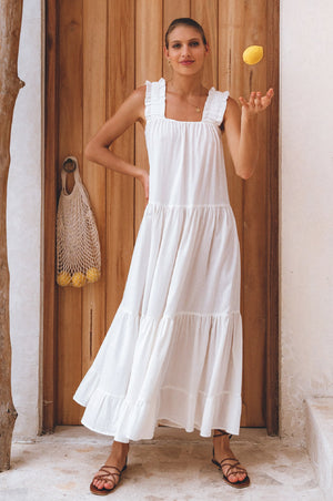 
                  
                    La Palma Linen Maxi Dress
                  
                