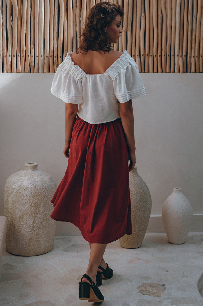 
                  
                    Laurent Linen Midi Skirt
                  
                