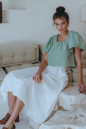 
                  
                    Laurent Linen Midi Skirt
                  
                