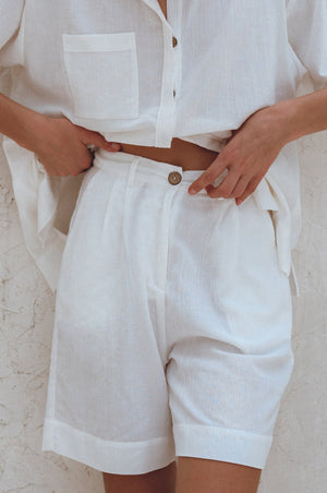 
                  
                    Mykonos Linen Shorts
                  
                