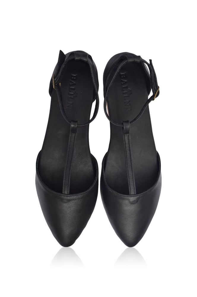 
                  
                    Paula Pointy Leather Flats
                  
                