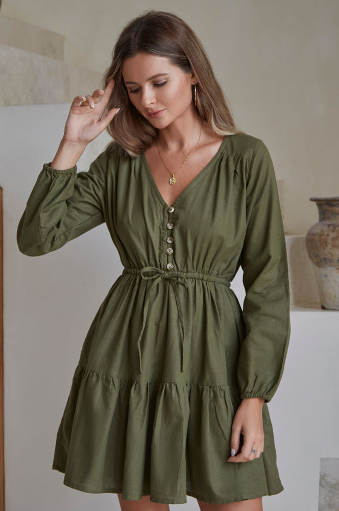 
                  
                    Positano Linen Mini Dress
                  
                