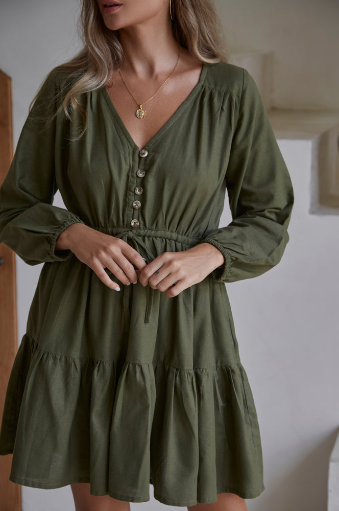 
                  
                    Positano Linen Mini Dress
                  
                