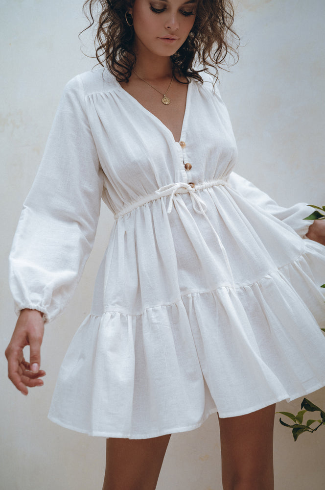 
                  
                    Positano Linen Mini Dress
                  
                