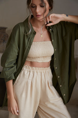 
                  
                    Romania Oversized Linen Shirt
                  
                