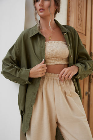 
                  
                    Romania Oversized Linen Shirt
                  
                